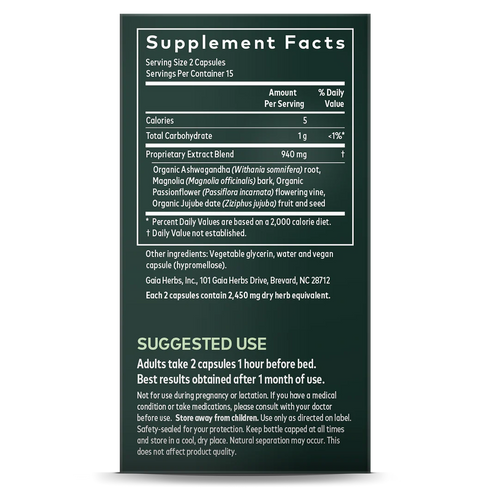 Image of SleepThru 30vcaps supplement facts
