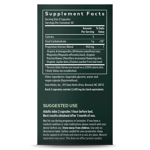 Image of SleepThru 60vcaps supplement facts