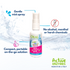Oral7 Mouth Spray shown as a gentle mist in a compact portable bottle