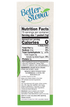 Image of BetterStevia Organic side of box with nutritional facts