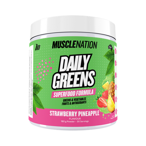 Daily Greens Strawberry Pineapple 180g-MuscleNation-Matakana Pharmacy