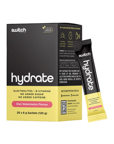 Switch Hydrate Box 20 Sachets | Kiwi Watermelon-Switch Nutrition-Matakana Pharmacy