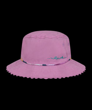 Image of Baby Girls Tessa Bucket Hat Teal Large reverse side