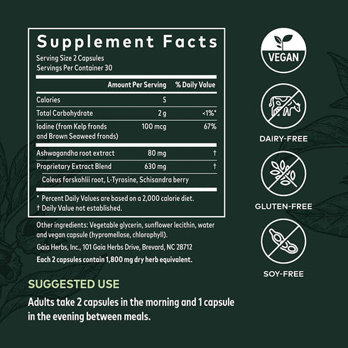Image of Thyroid Support 60vcaps supplement facts