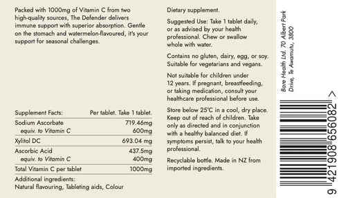 The Defender 100 Tablets-Bare Health-Matakana Pharmacy