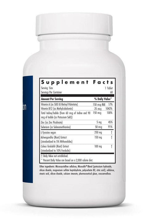 Image of Thyroid Nutrition 60tabs supplement facts