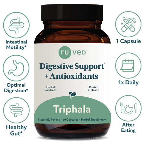 Image of Triphala - Digestive Support + Antioxidants 60vcaps benefits