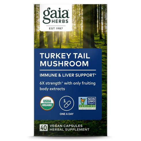 Image of Turkey Tail Mushroom 40vcaps box