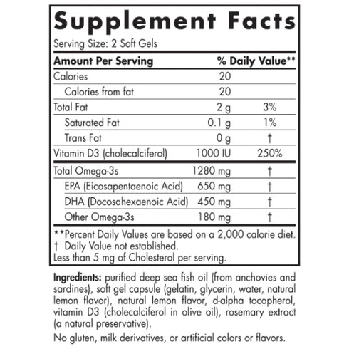 Ultimate Omega D3 - Lemon 120 Soft Gel Caps-Nordic Naturals-Matakana Pharmacy