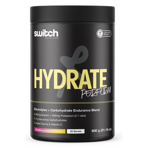 Switch Hydrate Perform 600g | Raspberry Lemonade-Switch Nutrition-Matakana Pharmacy