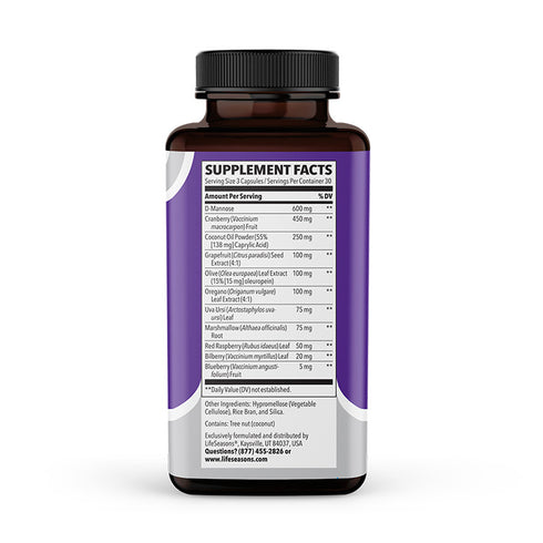 Image of Urinari-X 90vcaps supplement facts