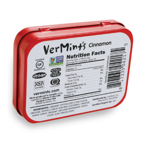 Image of vermints cinnamon back of tin