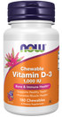 Image of Vitamin D3 Natural Fruit Flavor 1000IU 180caps