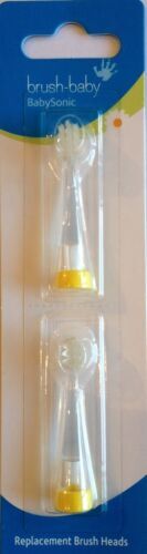 Brush Baby Sonic Toothbrush Heads 0-18 2 pack-Matakana Pharmacy-Matakana Pharmacy