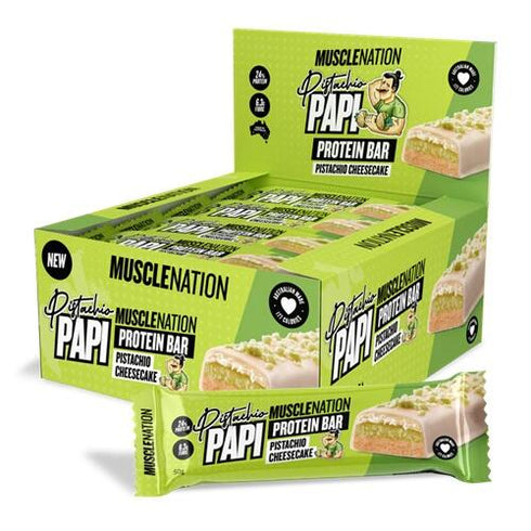 Cheesecake Protein Bar Pistachio Box of 12 x 60g-MuscleNation-Matakana Pharmacy