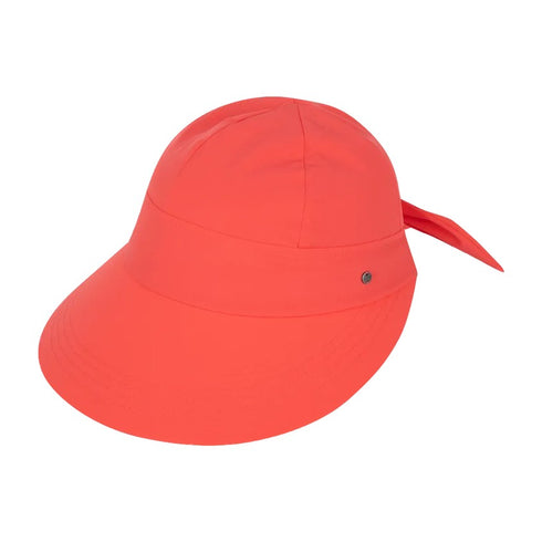 Kooringal Women's Bow Cap Poppy in Coral, front