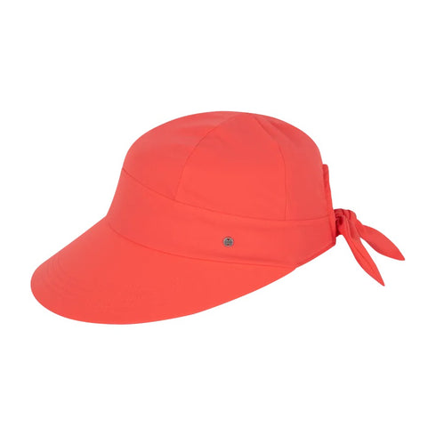 Kooringal Women's Bow Cap Poppy in Coral, view 2