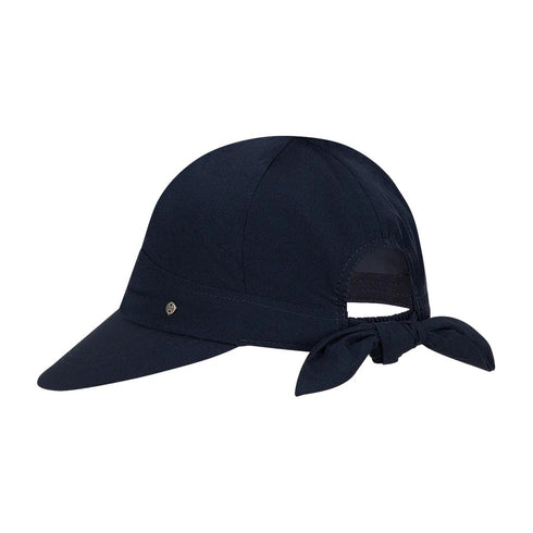 Kooringal Women's Bow Cap Poppy in Navy, view 4