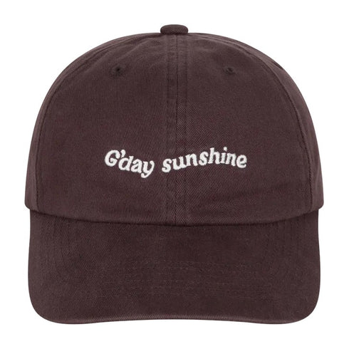 Kooringal Women's Dad Cap Slogan Bay in Espresso, view 4
