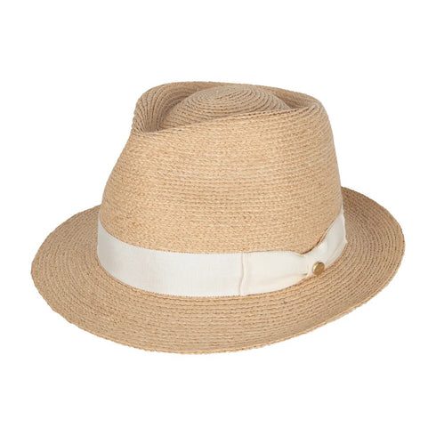 Kooringal Women's Fedora Hat Palm Beach in Natural/Ivory, front
