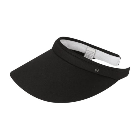 Kooringal Women's Push On Visor Hat Ellen in Black, front