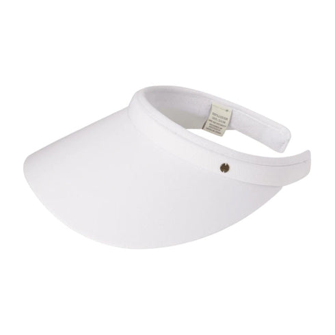 Kooringal Women's Push On Visor Hat Ellen in White, front
