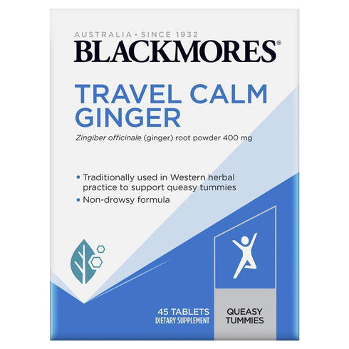 BLACKMORES Travel Calm Ginger 45tabs-Matakana Pharmacy