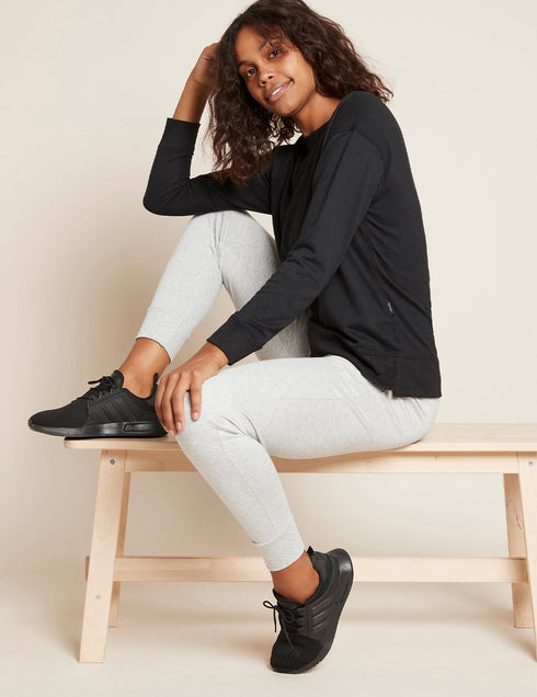 BOODY Womans Weekend Crew Pullover Black Medium-Matakana Pharmacy