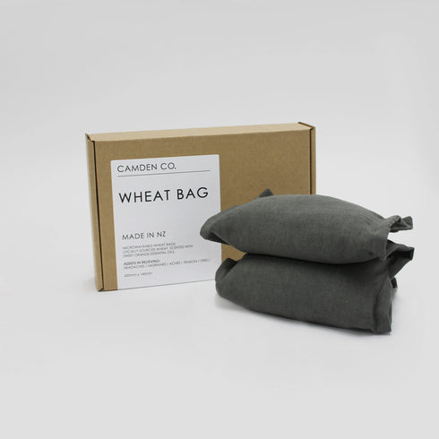 CAMDEN CO. Wheat Bag - Linen Charcoal-Matakana Pharmacy