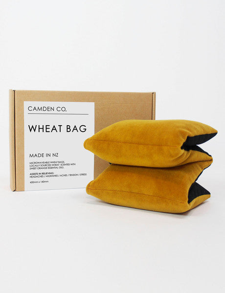 CAMDEN CO. Wheat Bag - Mustard Velvet-Matakana Pharmacy