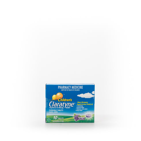 CLARATYNE Children Chewable Grape 10tabs-Matakana Pharmacy