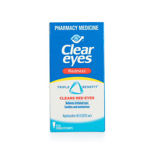 Clear Eyes Red Eye Drops 15ml-Matakana Pharmacy