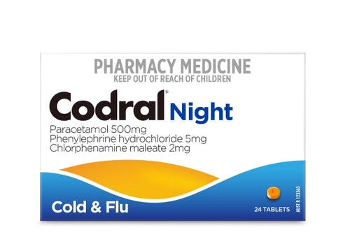 CODRAL Nightime Tabs 24s-Matakana Pharmacy