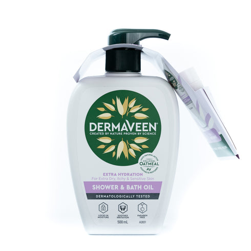 DERMAVEEN Gentle Shower & Bath Oil 500ml-Matakana Pharmacy