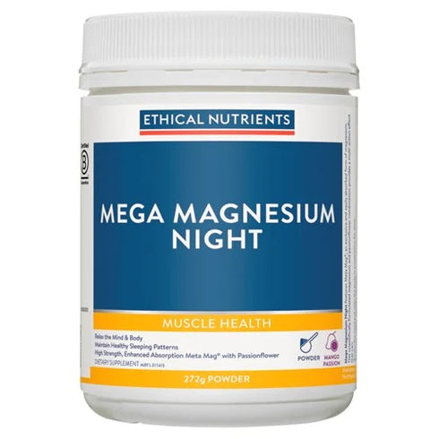 Ethical Nutrients Mega Magnesium Night Powder 272g-Matakana Pharmacy