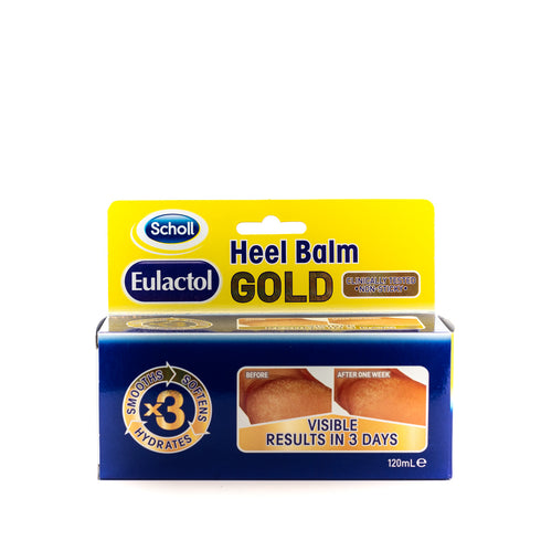 SCHOLL Eulactol Heel Balm Gold 120ml-Matakana Pharmacy