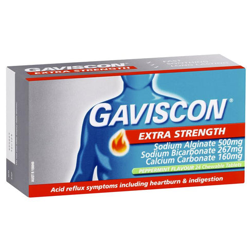 GAVISCON Extra Strength Tablets Peppermint 24s-Matakana Pharmacy