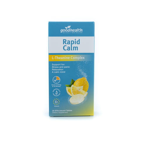 Rapid Calm Effervescent Lemon 30 tabs-Matakana Pharmacy