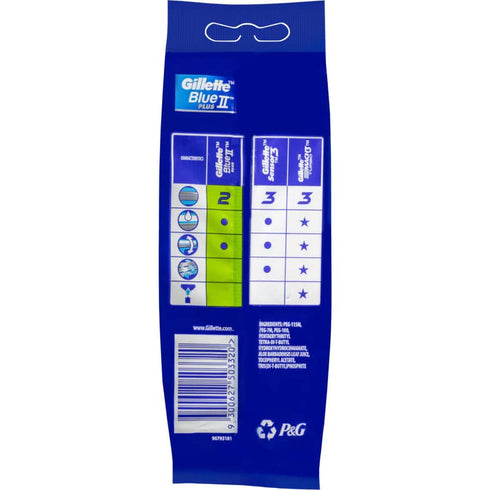 GILLETTE Blue II Plust Pivot Sensitive Disposable Razor 5-Matakana Pharmacy