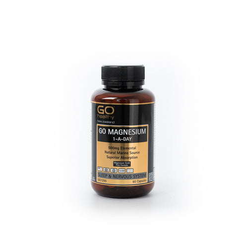 GO HEALTHY Magnesium 1-A-Day 500mg 60caps-Matakana Pharmacy