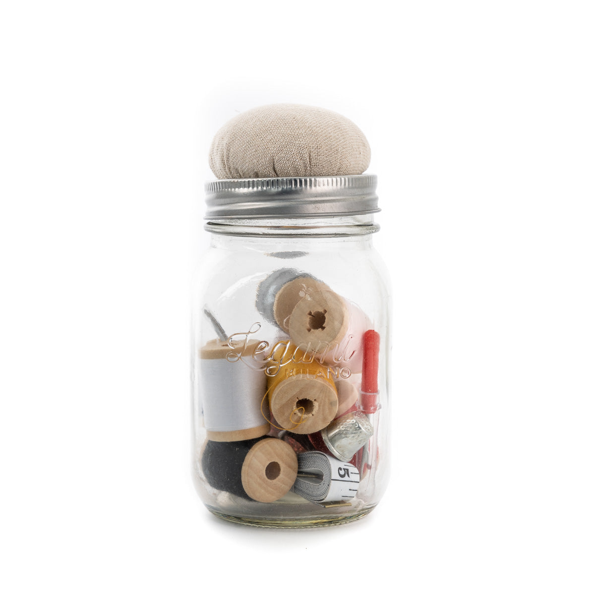 Kit De Couture Legami En Pot - Accessoires Multicolores | 8x8x16cm | Idéal Débutants & Experts
