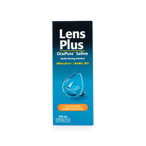 LENS PLUS Ocupure Saline 360ml-Matakana Pharmacy