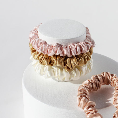 ADORN by MAE. Elastics Slim Scrunchies Nudes-Matakana Pharmacy