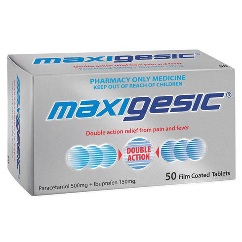 Maxigesic Pain Relief Tabs 50s-Matakana Pharmacy