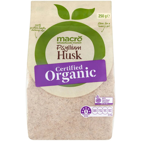 Macro Organic Psyllium Husk 250g-Matakana Pharmacy