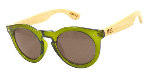 Moana Sunnies - Grace Kelly Olive Green, wood arms-Matakana Pharmacy