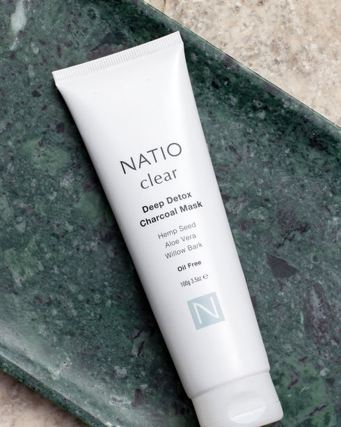 NATIO Clear Deep Detox Charcoal Mask 100g-Matakana Pharmacy