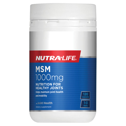 NutraLife MSM 1000mg 120caps-Matakana Pharmacy