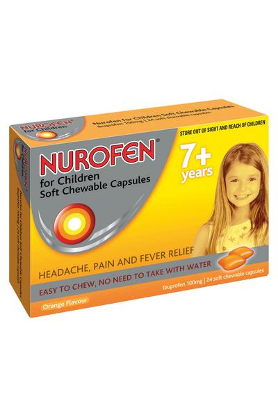 NUROFEN Children 7+ Chewable Orange 24s-Matakana Pharmacy