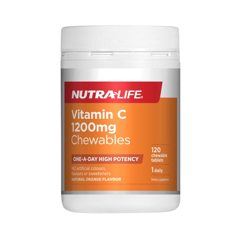 NUTRALIFE Vitamin C 1200mg Chewable 120tabs-Matakana Pharmacy